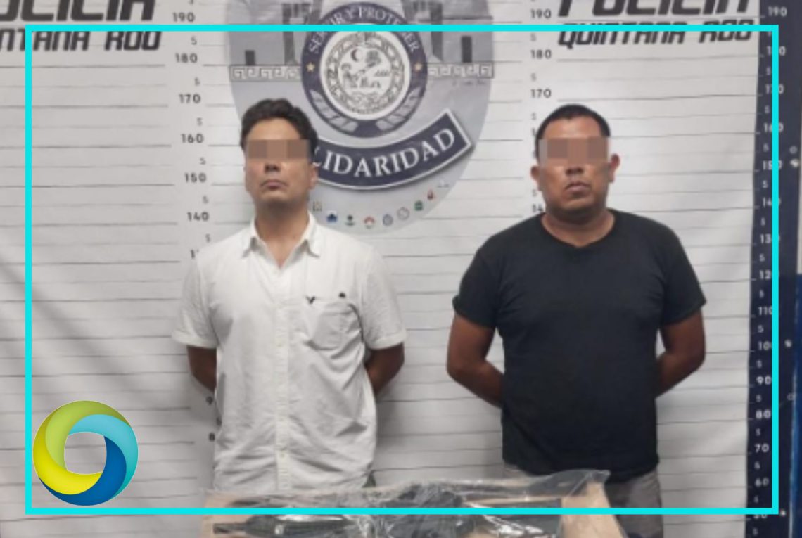 Detienen a dos sujetos armados y con más de 106 mil pesos en Playa del Carmen