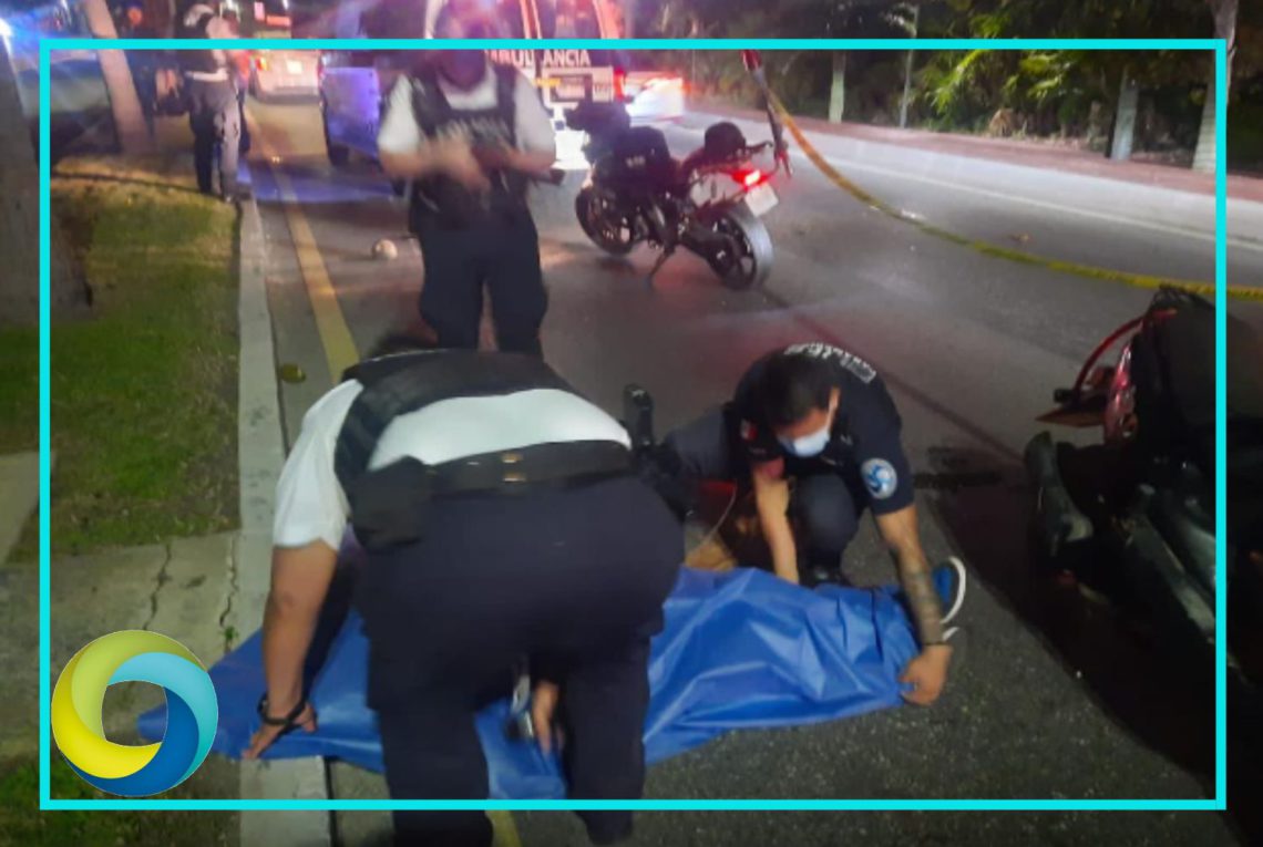 Accidente Vehicular: Motociclista pierde la vida al derrapar en la Zona Hotelera de Cancún