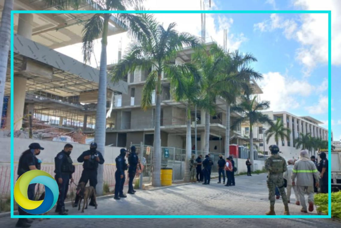 Aseguran arma y droga tras operativo en una obra en Puerto Cancún
