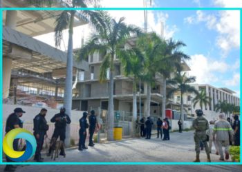 Aseguran arma y droga tras operativo en una obra en Puerto Cancún