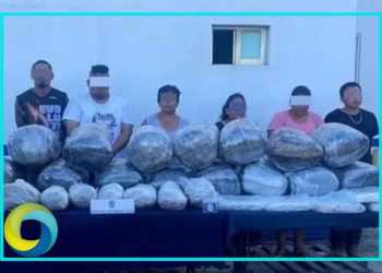 Detienen a seis sujetos entre ellos a tres mujeres con más de 90 kilos de droga en Playa del Carmen