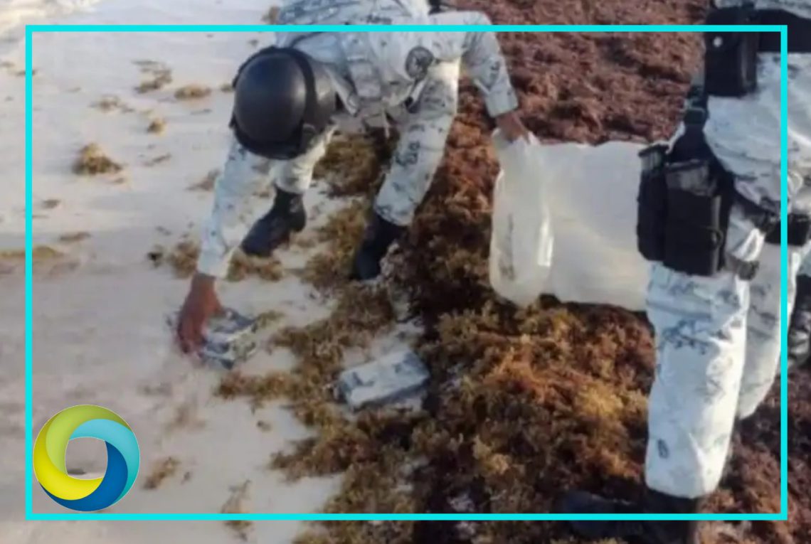 Recalan paquetes de cocaína en playa de Tulum