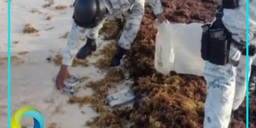 Recalan paquetes de cocaína en playa de Tulum