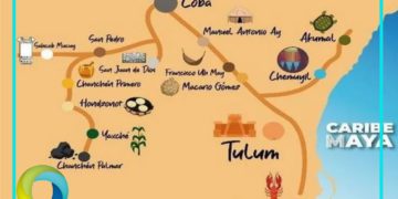 Presentan el nuevo mapa turístico de Tulum