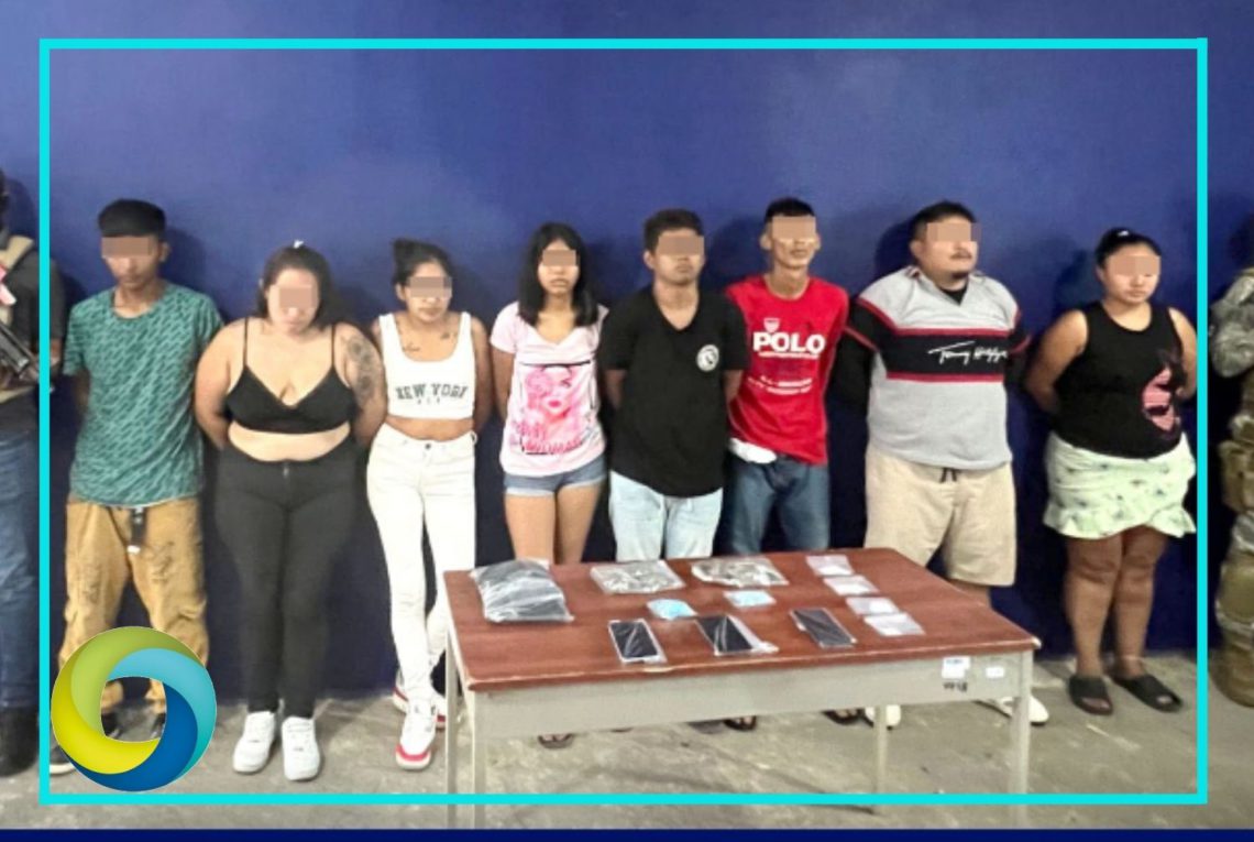 Detienen a ocho presuntos narcomenudistas en la SM 259 de Cancún