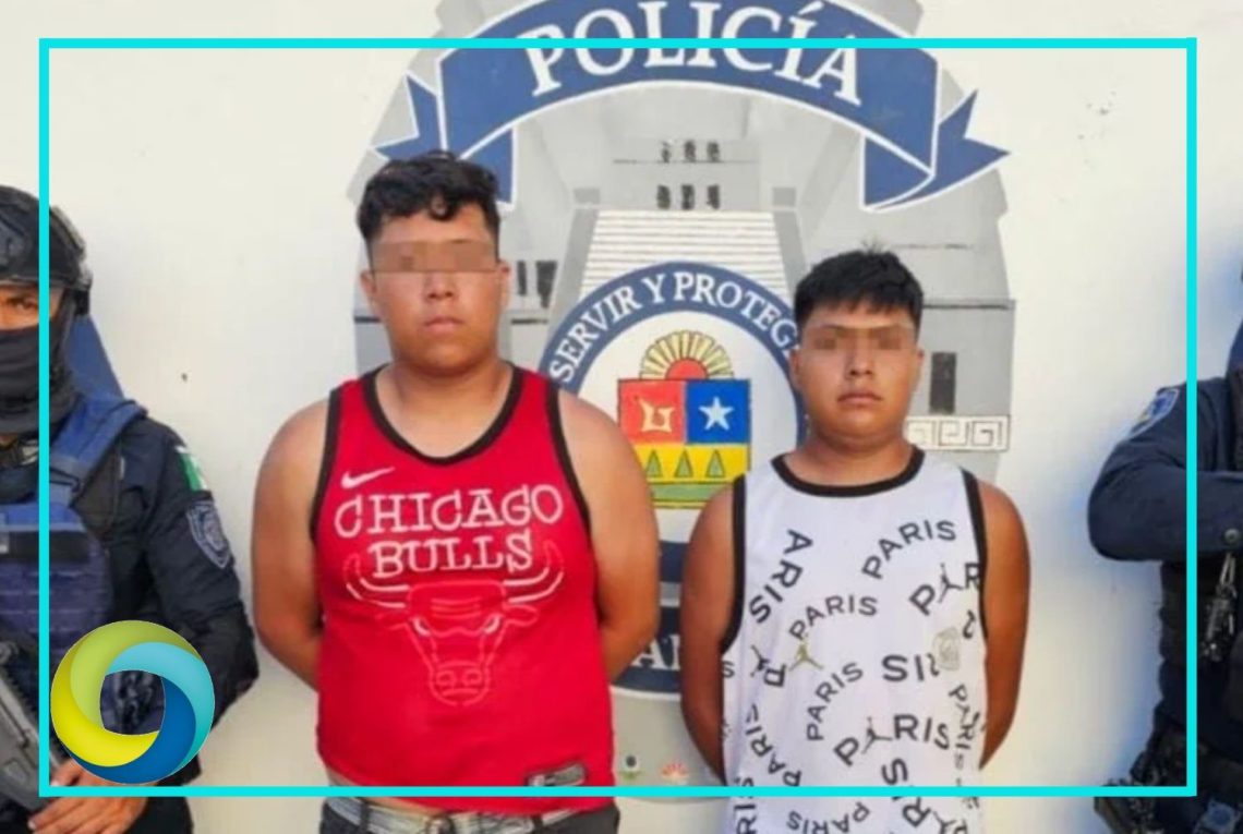 Detienen a dos sujetos relacionados con delitos de alto impacto en portación de armas “hechizas” y droga en Playa del Carmen