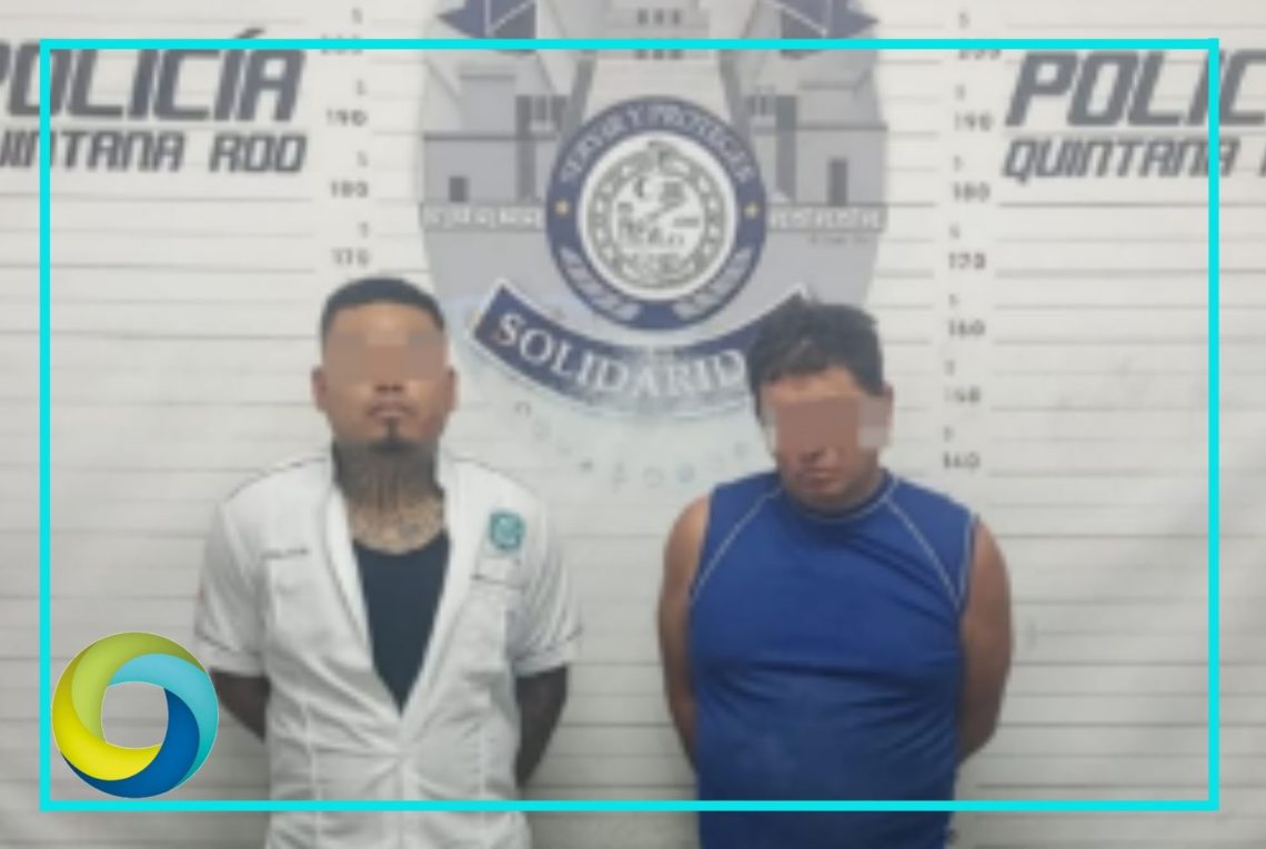 Detienen a dos sujetos por robo de autopartes en Playa del Carmen; uno de ellos era taxista