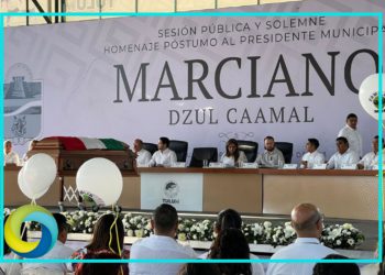 Mara Lezama rinde homenaje póstumo al presidente municipal de Tulum Marciano Dzul Caamal