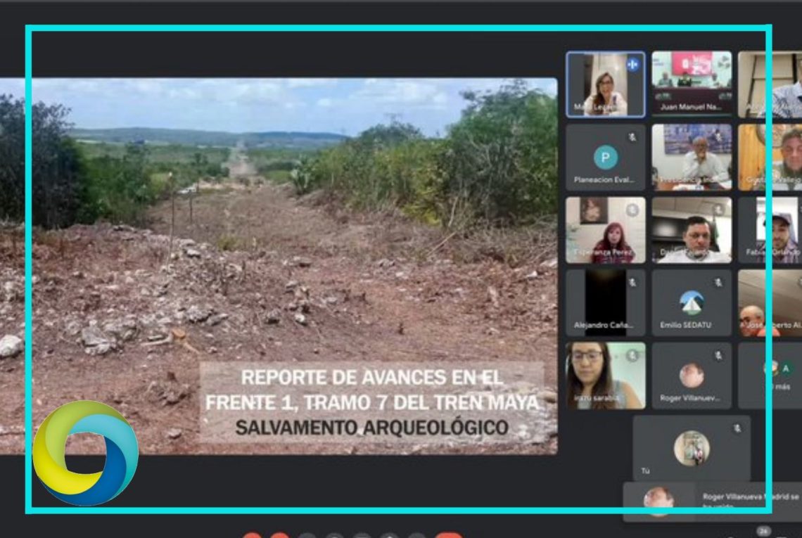 Mara Lezama se reúne con el INAH y SEDENA para dar a conocer los avances del salvamento arqueológico del Tren Maya