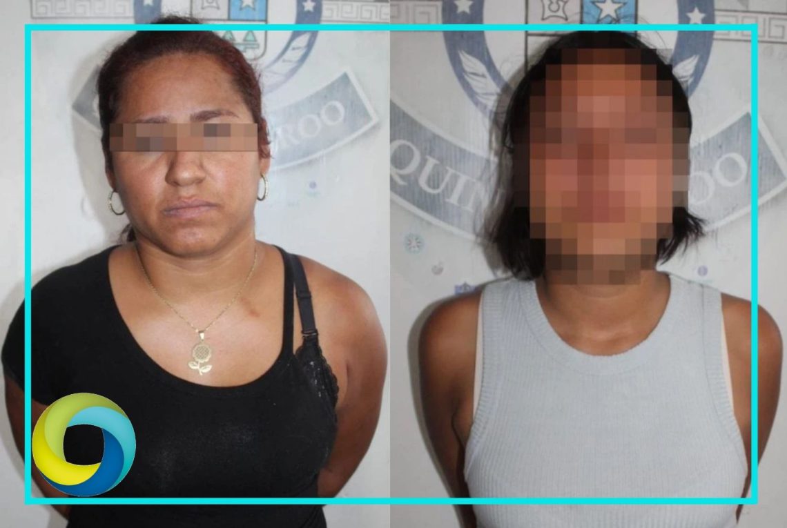 Detienen a madre e hija en posesión de un arma de fuego y varias dosis de droga en Cancún