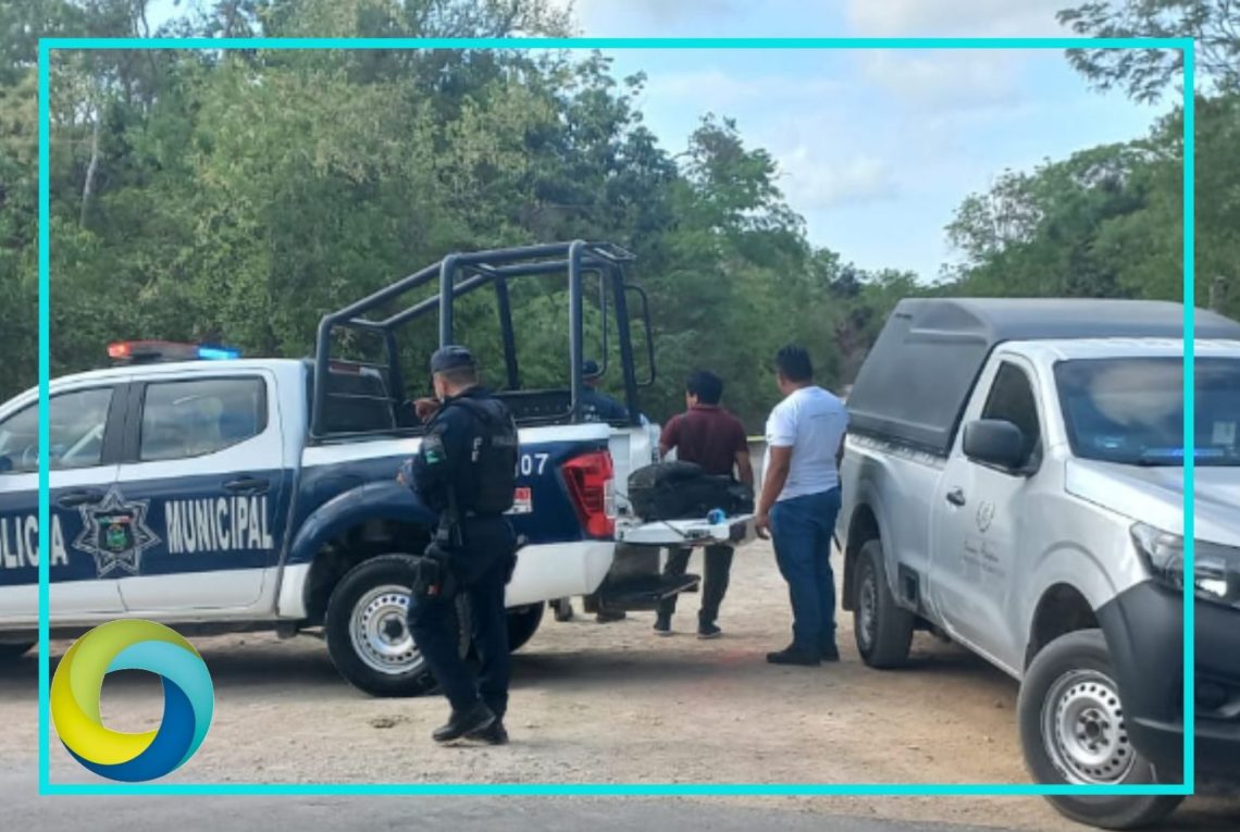 Hallan un ejecutado en un camino de terracería en Tulum