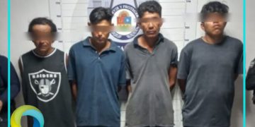 Detienen a cuatro sujetos en posesión de un arma de fuego y varias dosis de droga en Cancún