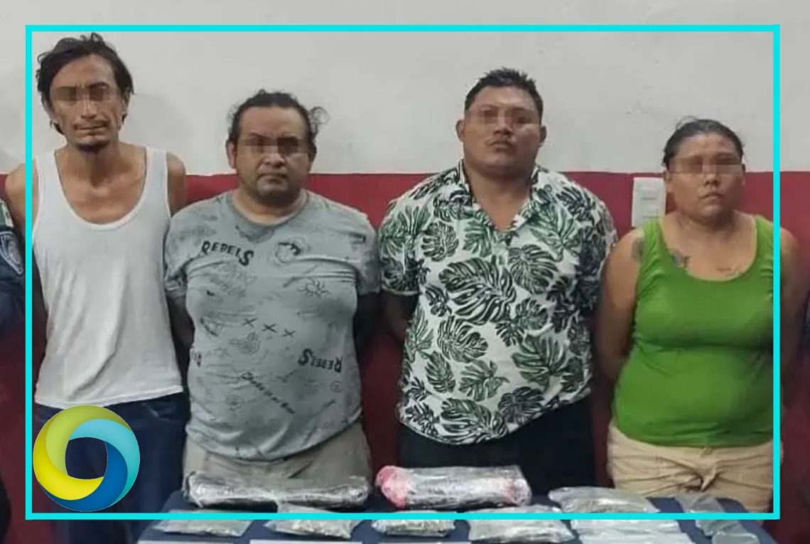 Detienen a cuatro presuntos narcomenudistas en Chetumal
