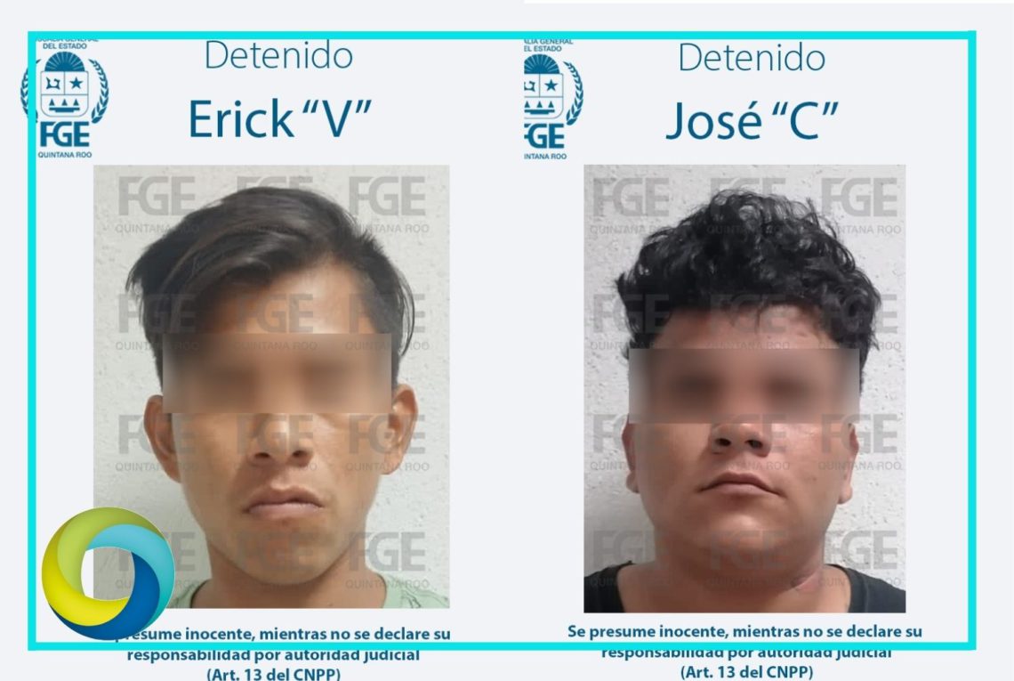 Detienen a dos sujetos por el delito de homicidio calificado en Playa del Carmen